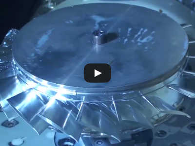 Video of part being machined on 5-axis mill