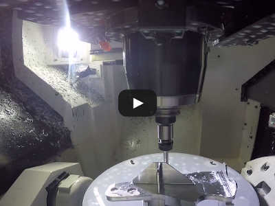 Video from inside 5-axis mill no coolant